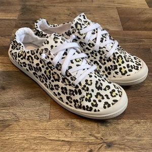 Women’s cheetah slip on shoes